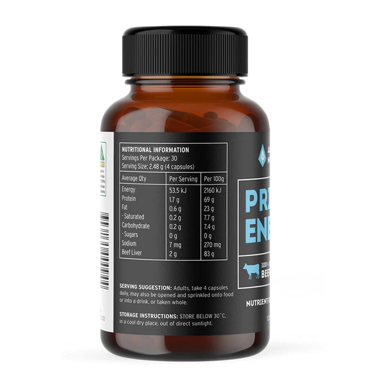 Primal Energy - Grass Fed Beef Liver Capsules