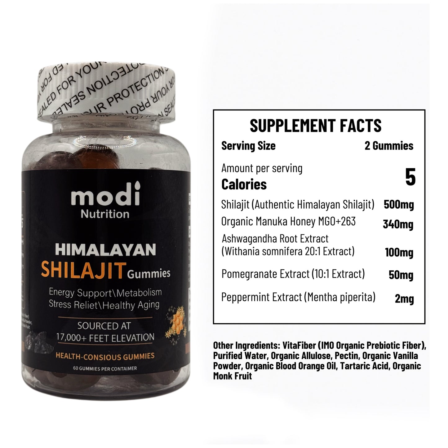 Himalayan Shilajit Gummies (60 gummies) w/ Organic Manuka Honey